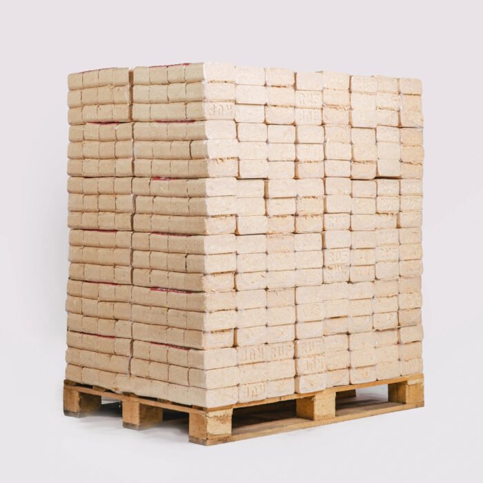 Briquettes de bois (Pellini) sans trou – Palette de 960 Kg